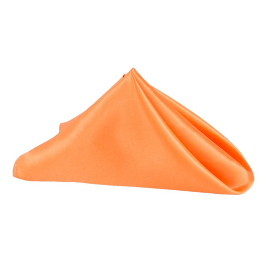 Set of 10 Satin Napkin 20"x20" - Orange