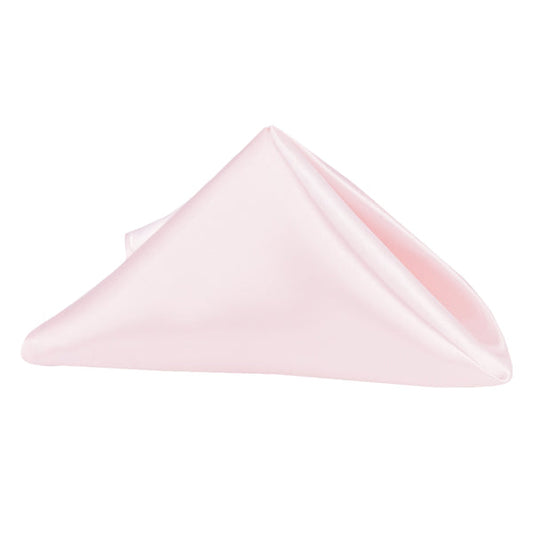 Set of 10 Satin Napkin 20"x20" - Pastel Pink