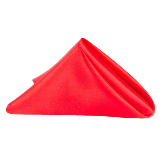 Set of 10 Satin Napkin 20"x20" - Red
