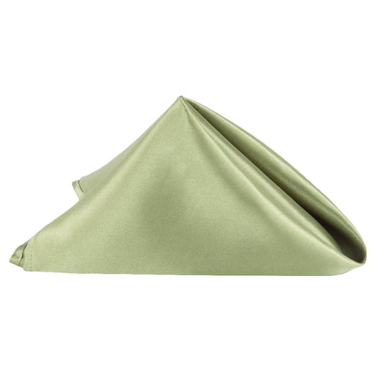 Set of 10 Satin Napkin 20"x20" - Willow Green