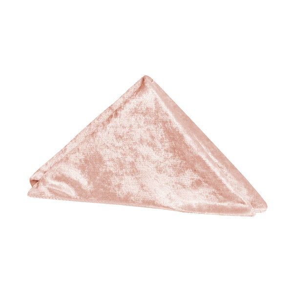 Set of 10 Velvet 20"x20" Linen Napkin - Blush/Rose Gold