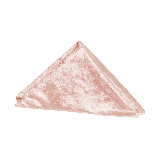 Set of 10 Velvet 20"x20" Linen Napkin - Blush/Rose Gold