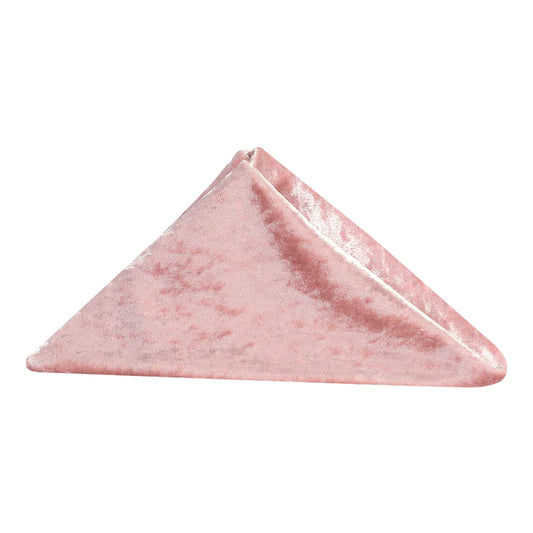 Set Of Ten Velvet 20"x20" Linen Napkin - Blush/Rose Gold