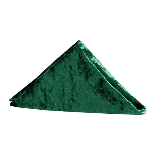 Set of 10 Velvet 20"x20" Linen Napkin - Emerald Green