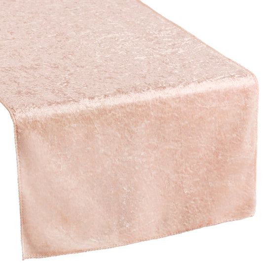 Velvet Table Runner - Blush/Rose Gold