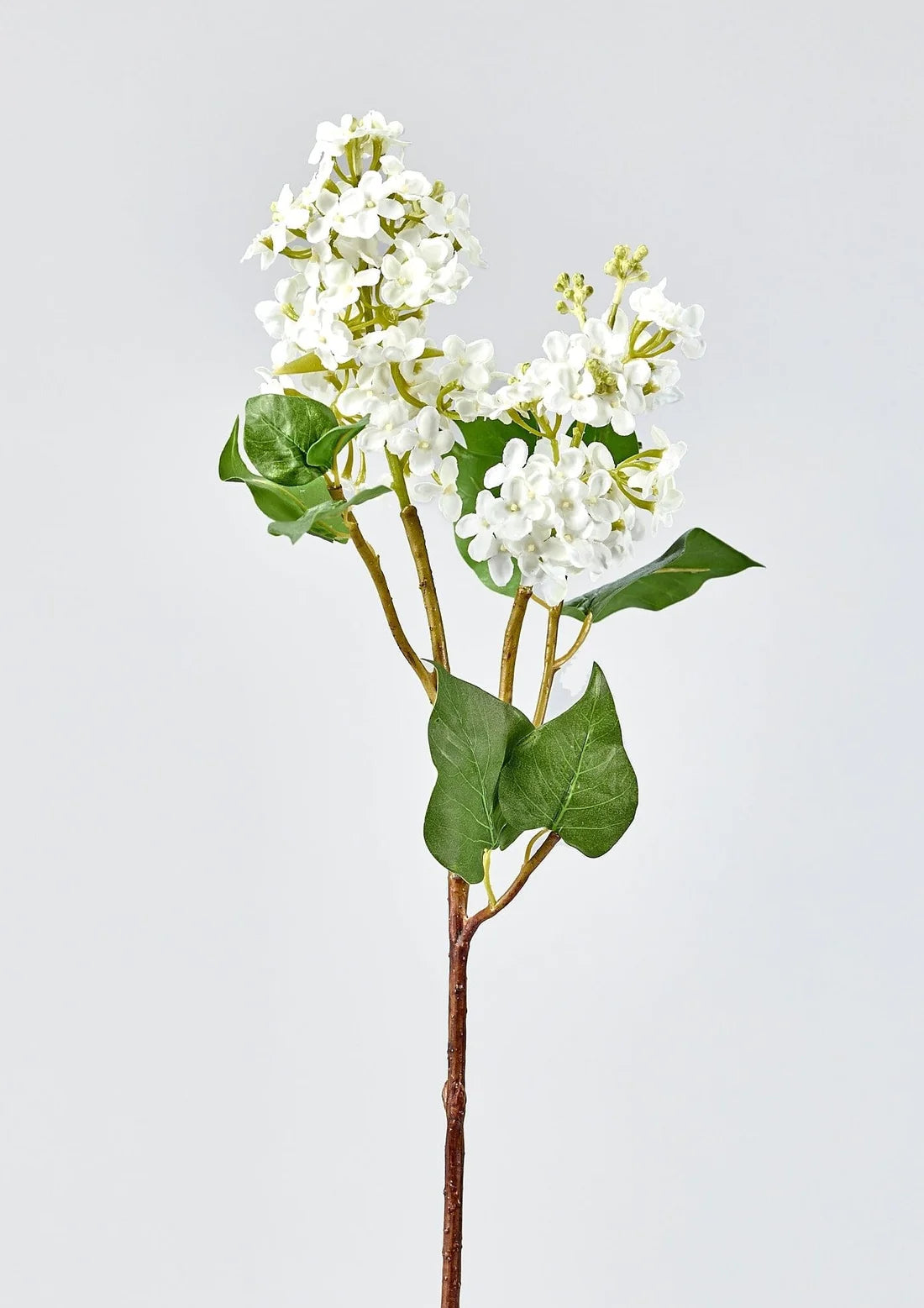 White Faux Lilac Flower Branch - 30"