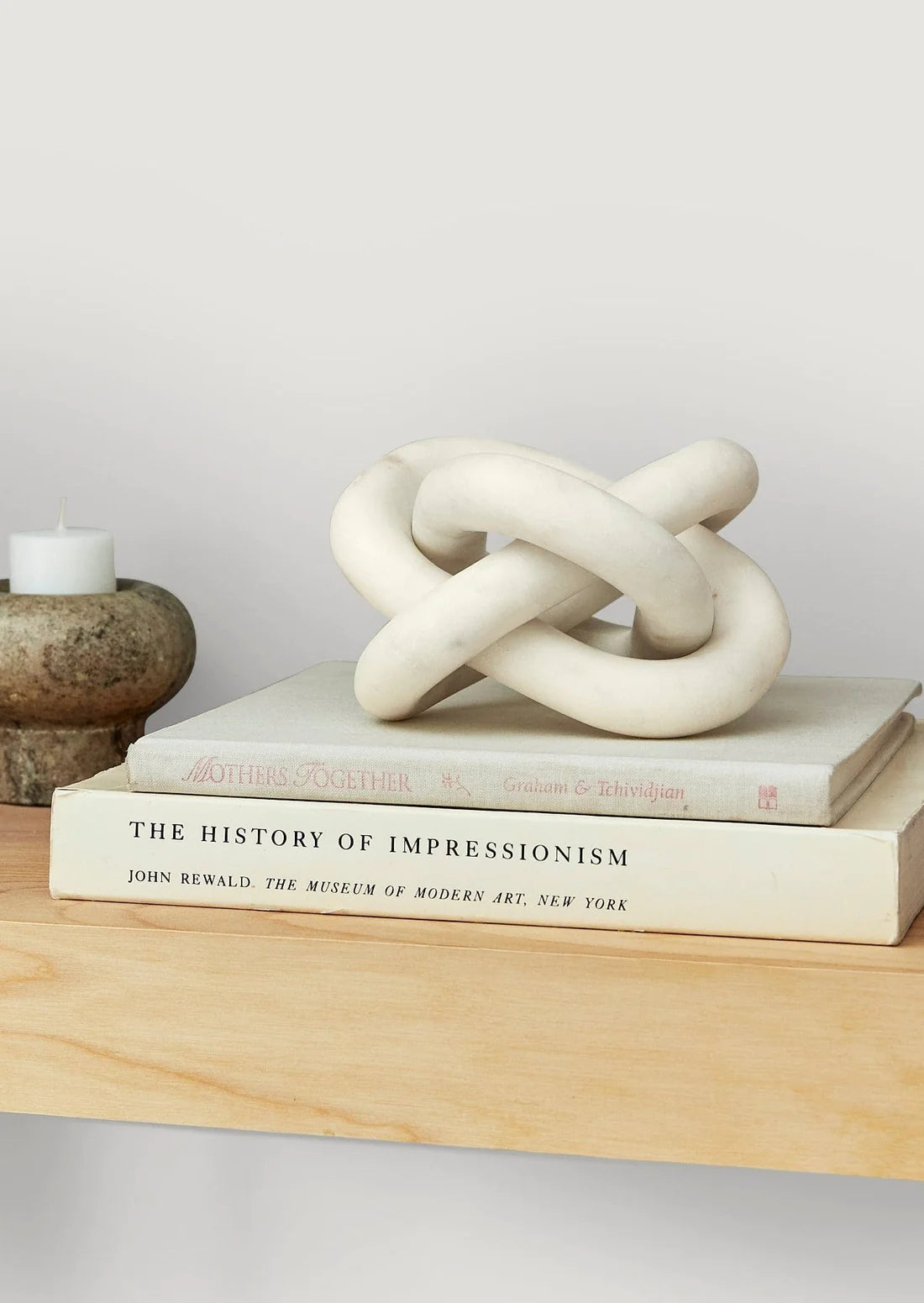 White Marble Knot Links - 6"