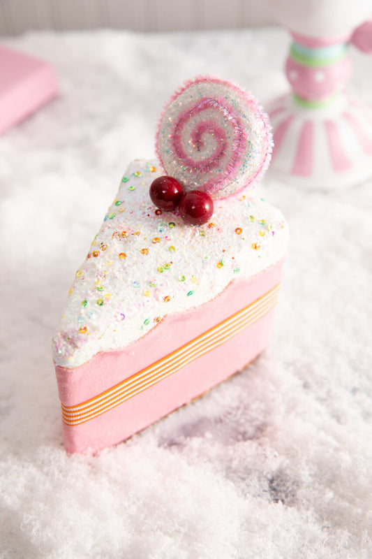 6” Sprinkles Cake Slice Ornament