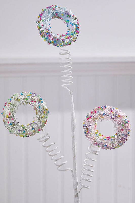 26” Confetti Circle Stem - Pink/Blue/Green
