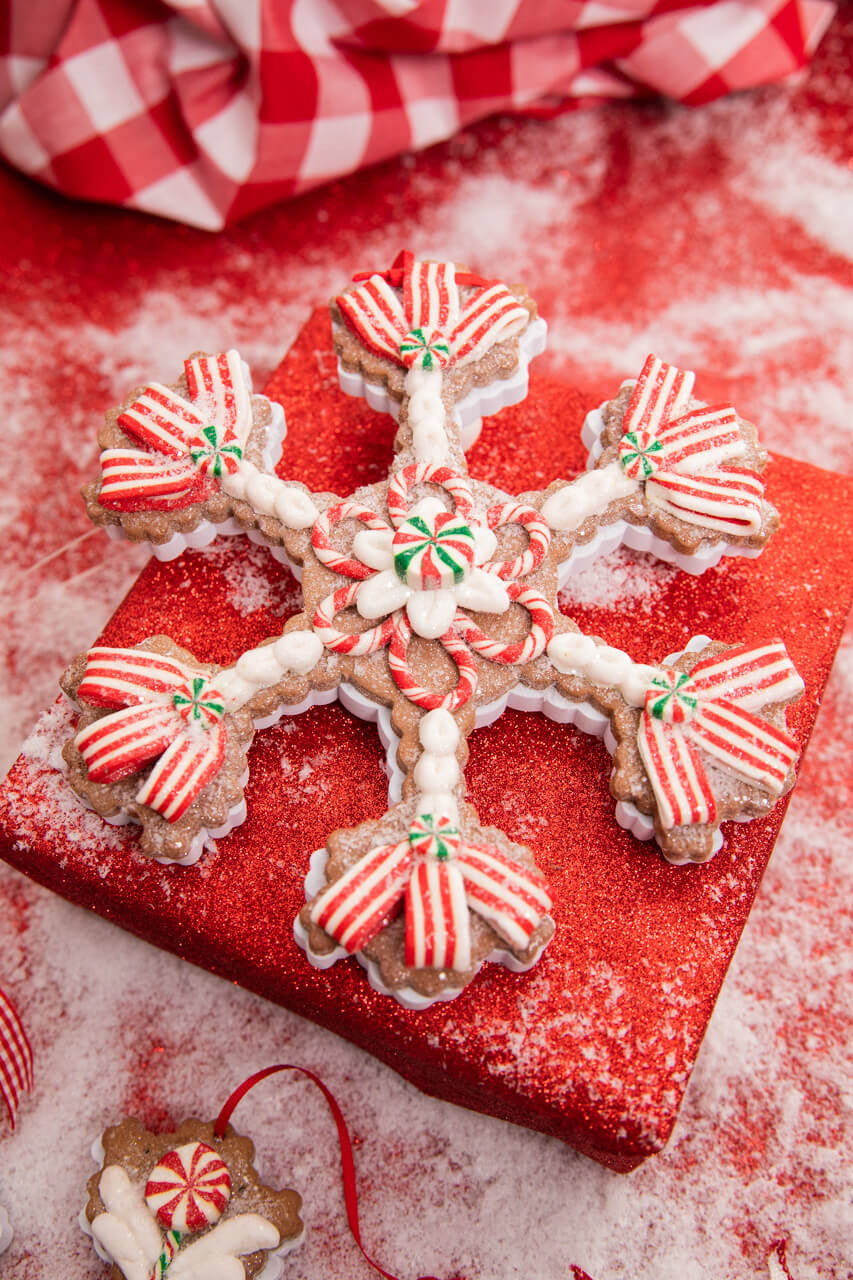 8.5" Claydough Candy Snowflake Ornament