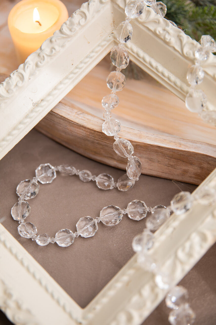 48” Acrylic Crystal Clear Bead Garland