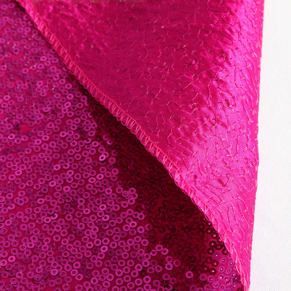 Set Of Ten Glitz Sequin Napkin 20"x20" - Magenta