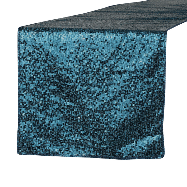 Glitz Sequin Table Runner - Peacock Teal