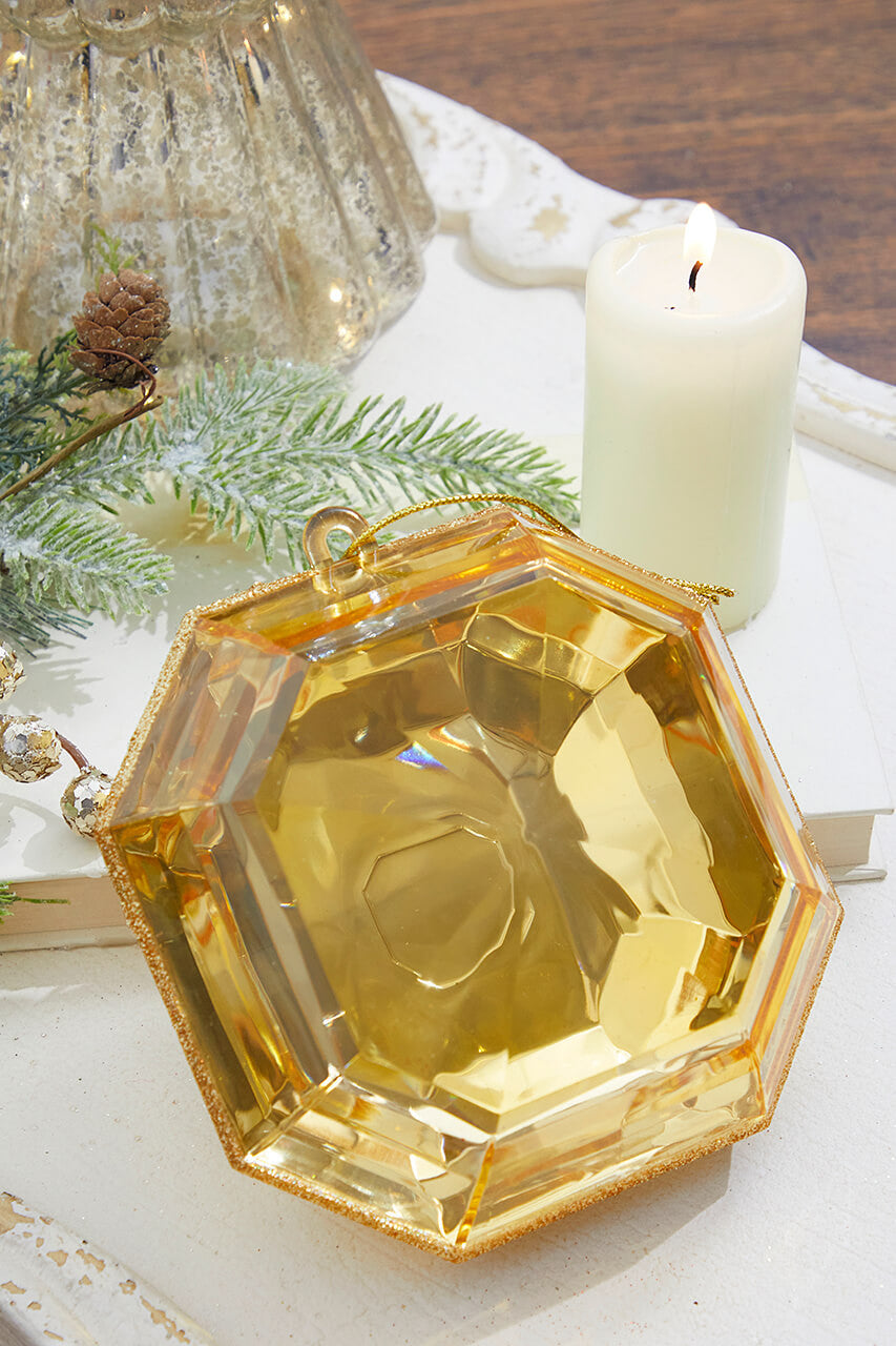 6" Gold Jewel Ornament