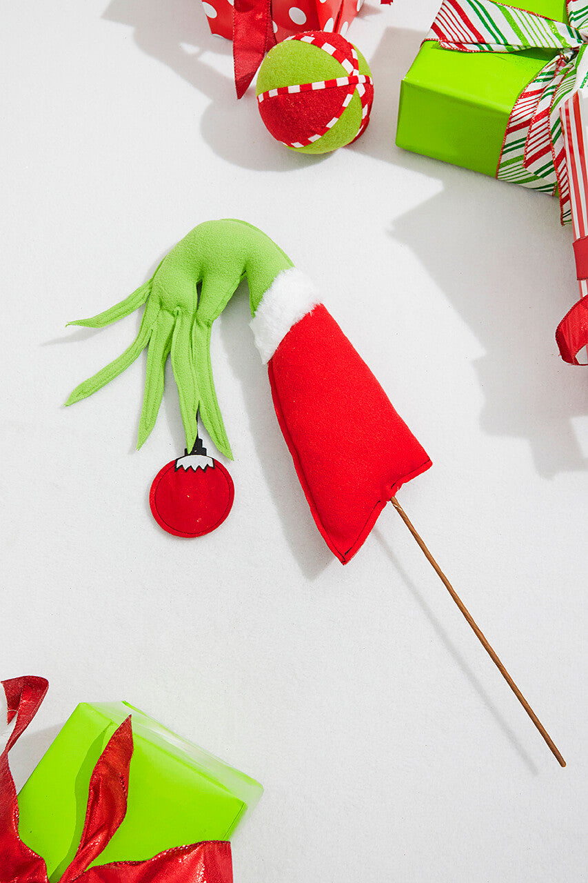 23” Green Monster Hand Ornament
