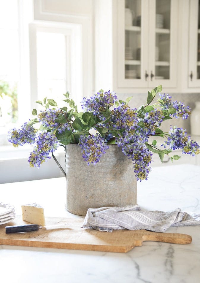 Purple Artificial Lilac Flower Branch - 34.5"