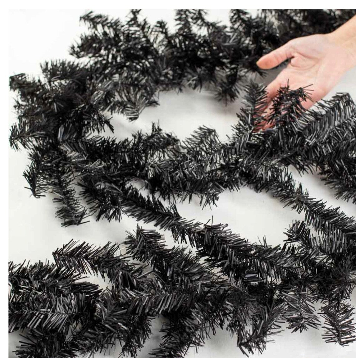 9 FT. Black Pine Halloween Garland Decor