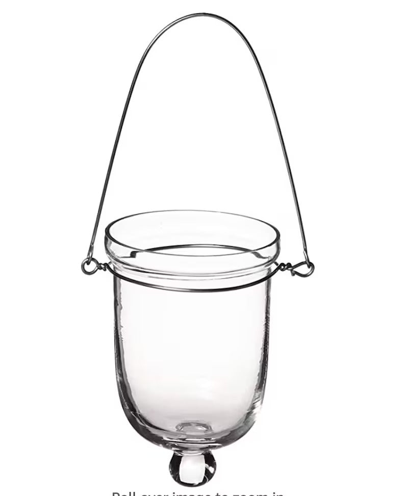 10 Clear Glass Hanging Votive Holders Candle