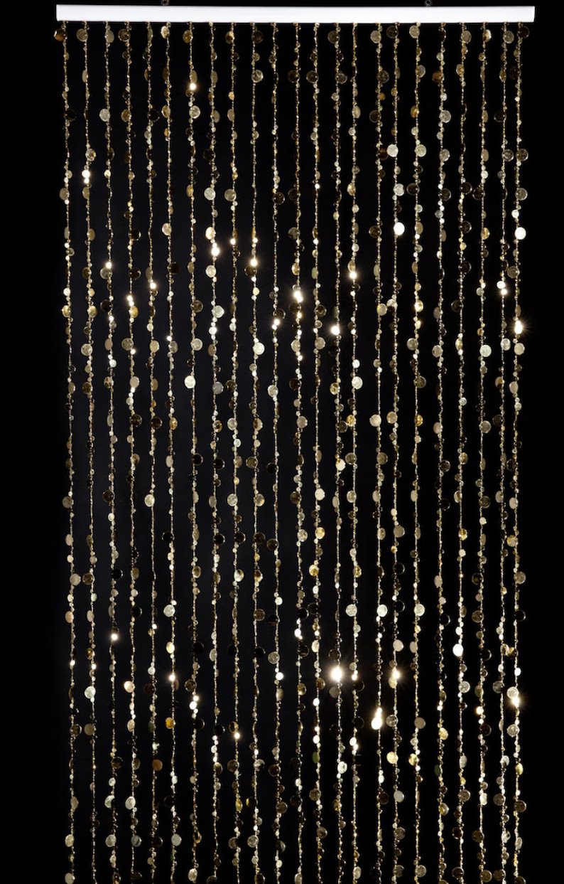 12 Feet Gold Bubble Curtain