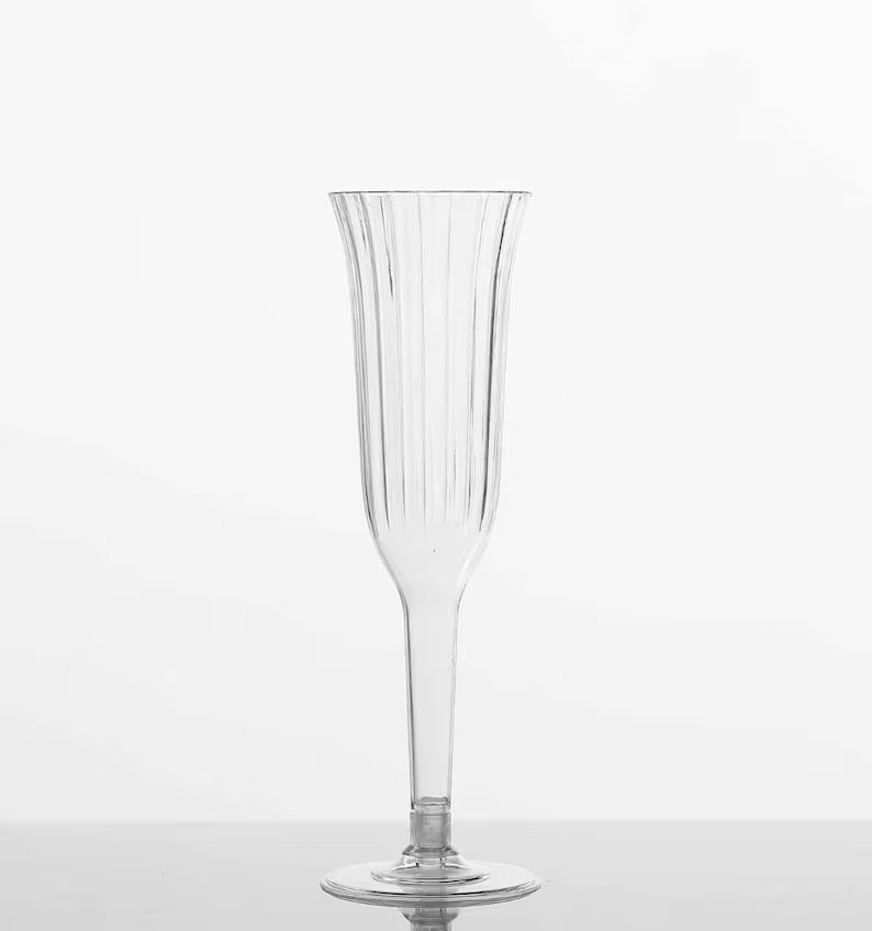 12 Plastic Champagne Flutes