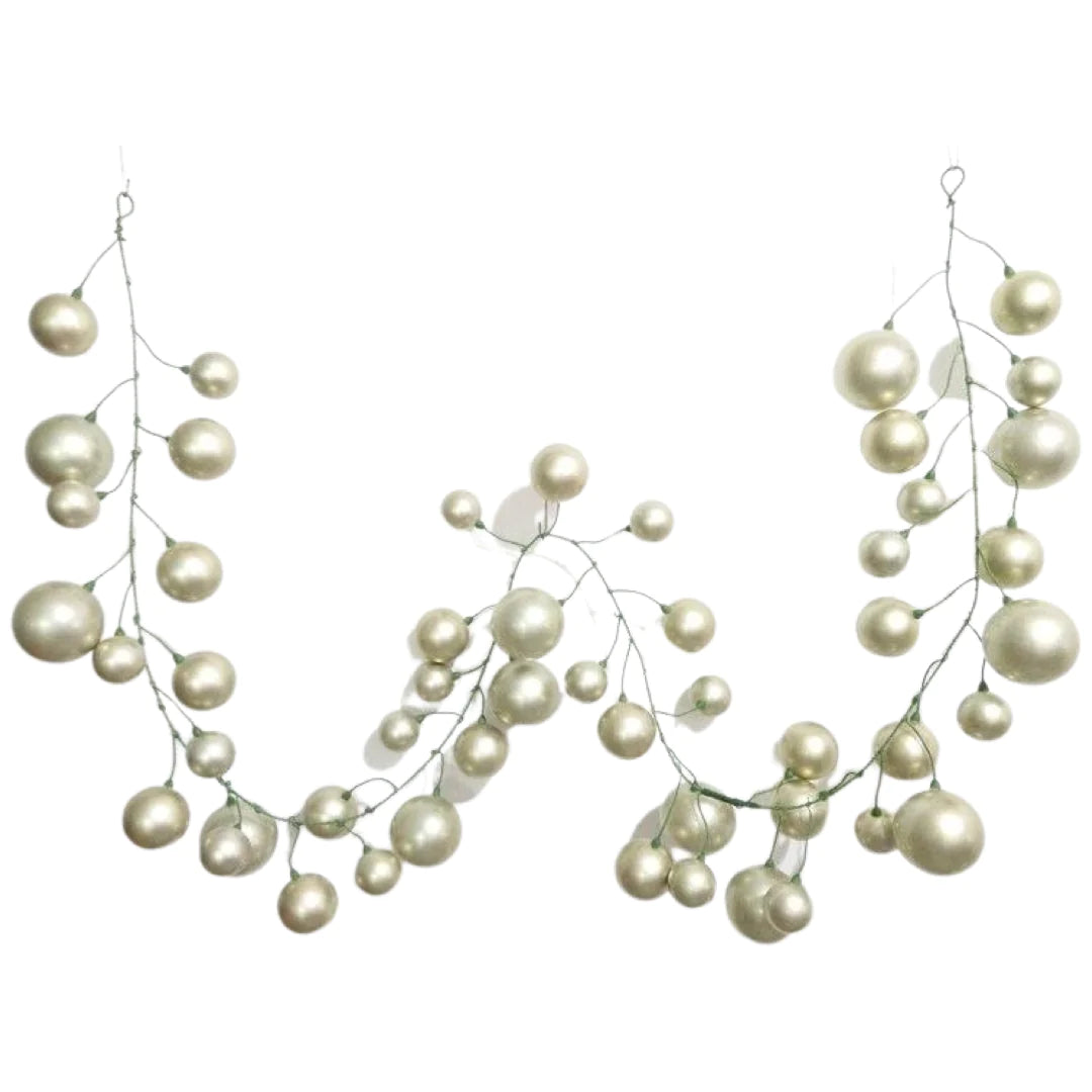 PLATINUM BALL GARLAND, 10'