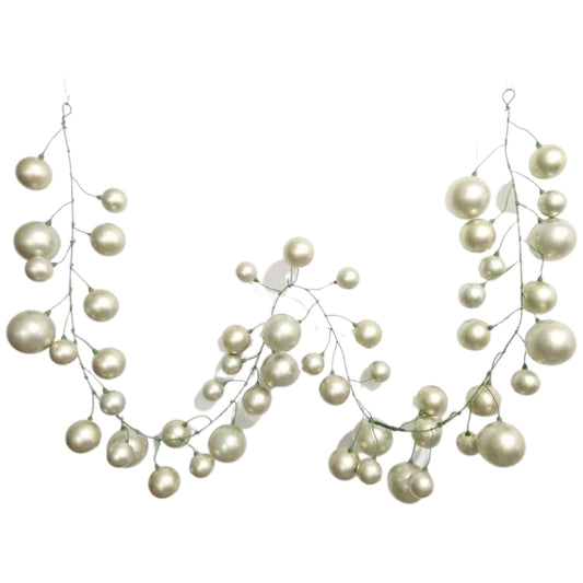 PLATINUM BALL GARLAND, 10'