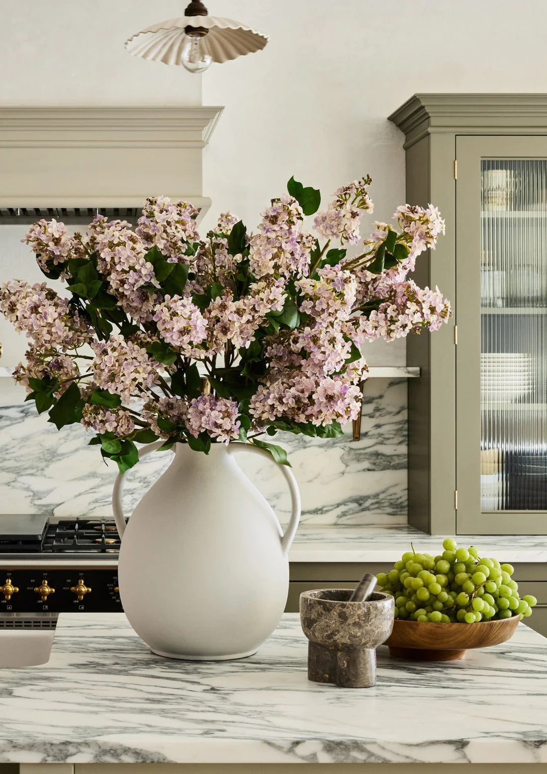 Pale Lavender Faux Lilac Branch - 30"