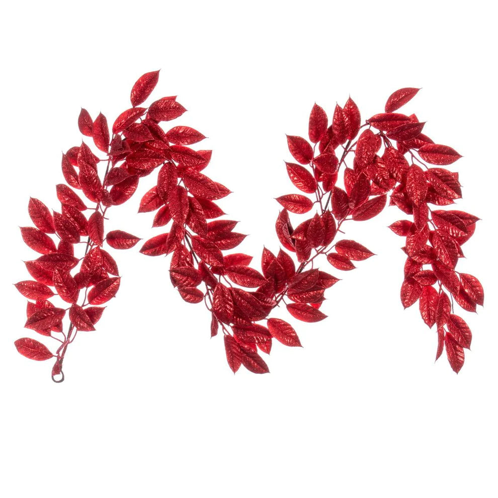Artificial Gardenia Glitter Garland