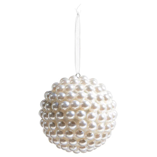 Charming Holiday 4" Pearl Ball Ornament