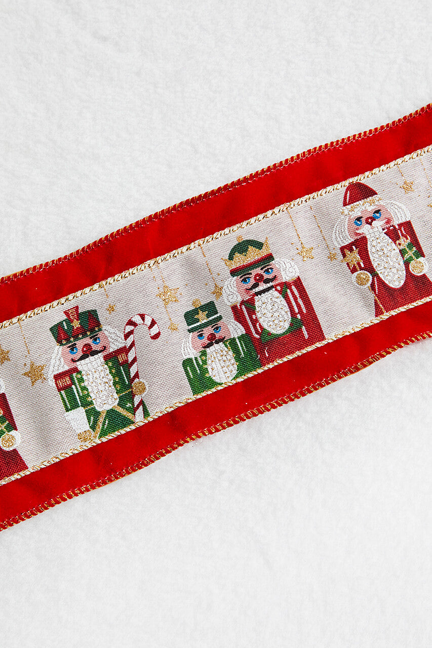 4" x 10 Yard Nutcracker Velvet Ribbon