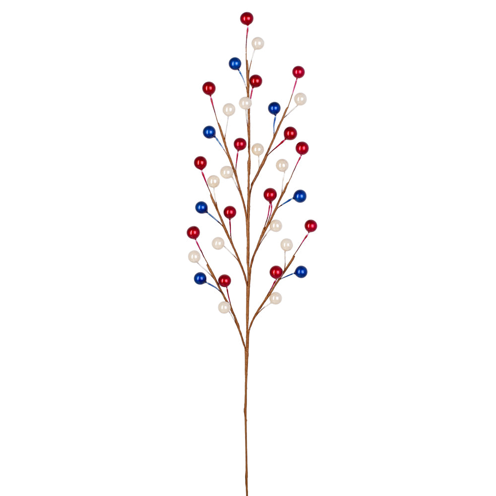 Patriotic Pearl Berry Sprays (Package of 12 pieces)