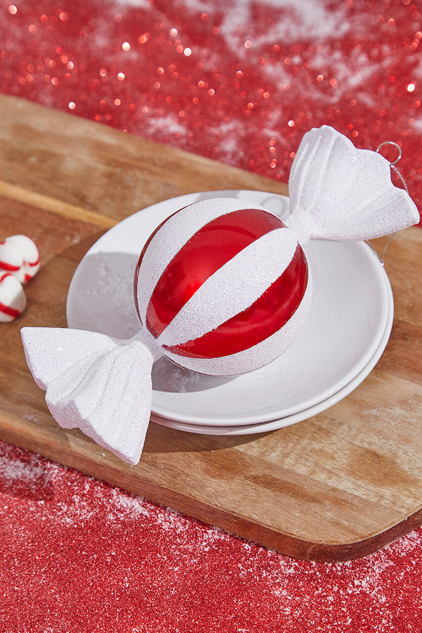 Set of Three 7" Peppermint Gumball Twist Ornament