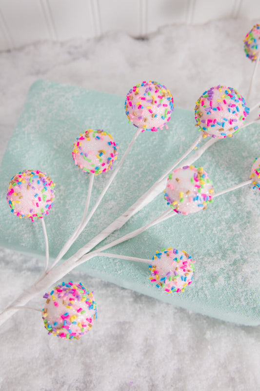 24” Pink Sprinkle Cake Ball Spray