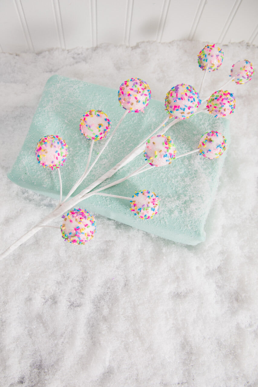 24” Pink Sprinkle Cake Ball Spray