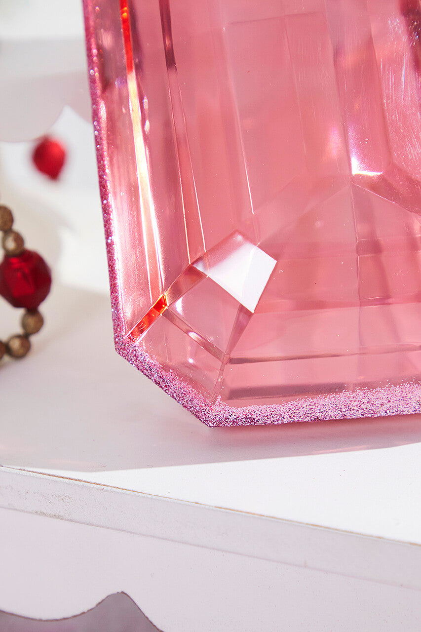 8" Pink Jewel Ornament