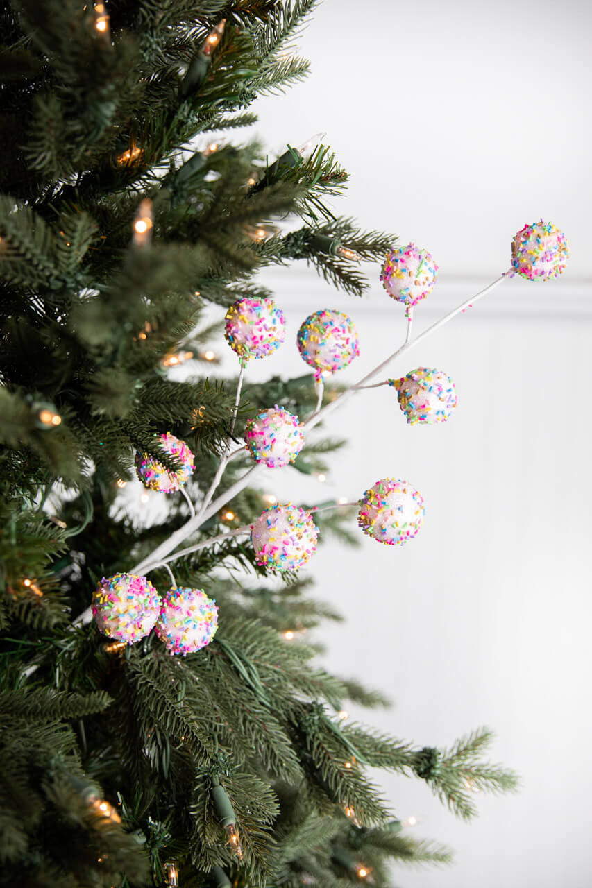 24” Pink Sprinkle Cake Ball Spray