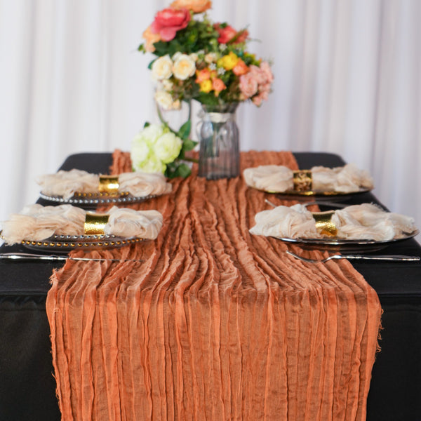 Set of 10 Cheesecloth Gauze Linen Napkin 20"x20" - Champagne