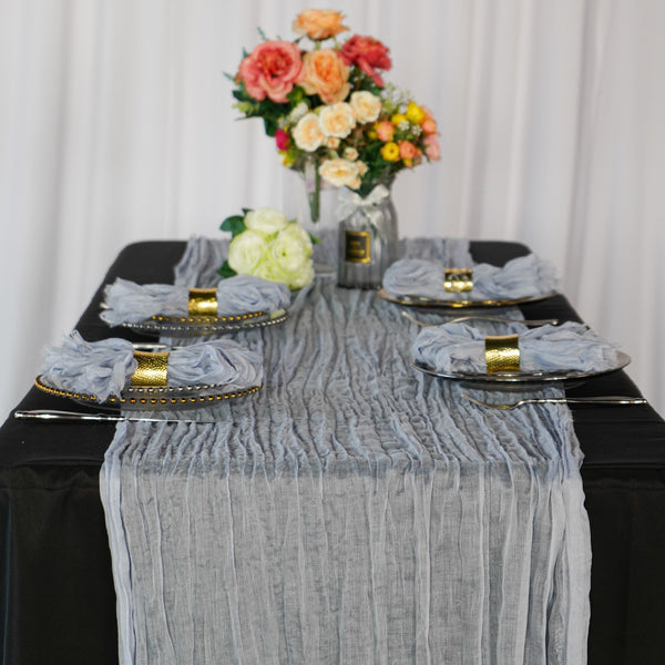 Set of 10 Cheesecloth Gauze Linen Napkin 20"x20"- Dusty Blue