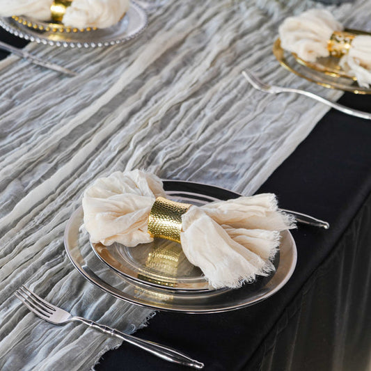 Set of 10 Cheesecloth Gauze Linen Napkin 20"x20" - Ivory