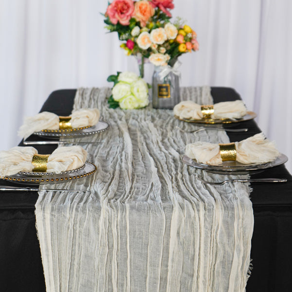 Set of 10 Cheesecloth Gauze Linen Napkin 20"x20" - Ivory