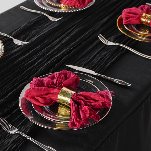 Premium Cheesecloth Table Runner 16FT x 25" - Black