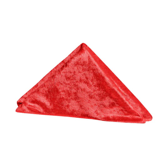 Set Of Ten Velvet 20"x20" Linen Napkin - Red