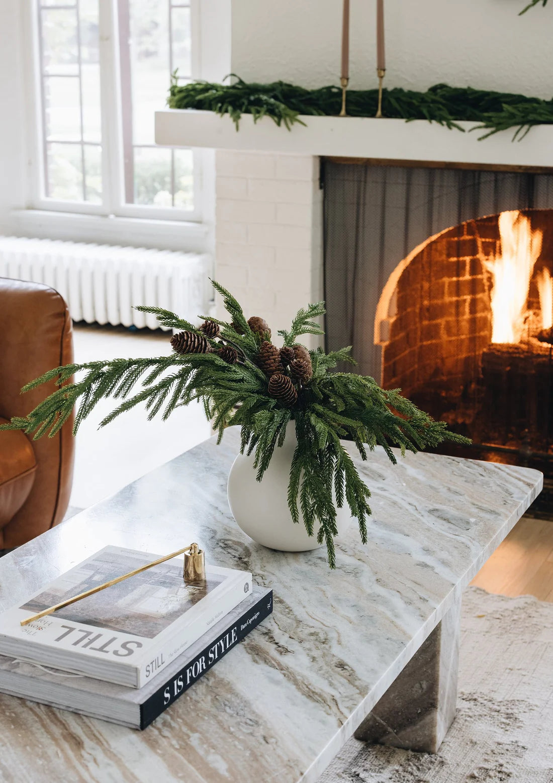 Real Touch Norfolk Pine Branch - 36"