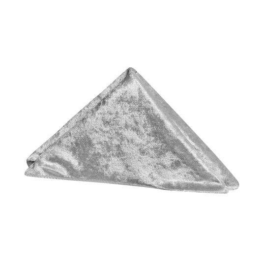 Set of 10 Velvet 20"x20" Linen Napkin - Silver