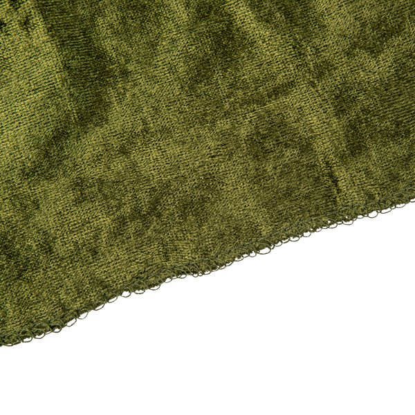 Velvet 120" Round Tablecloth - Olive Green