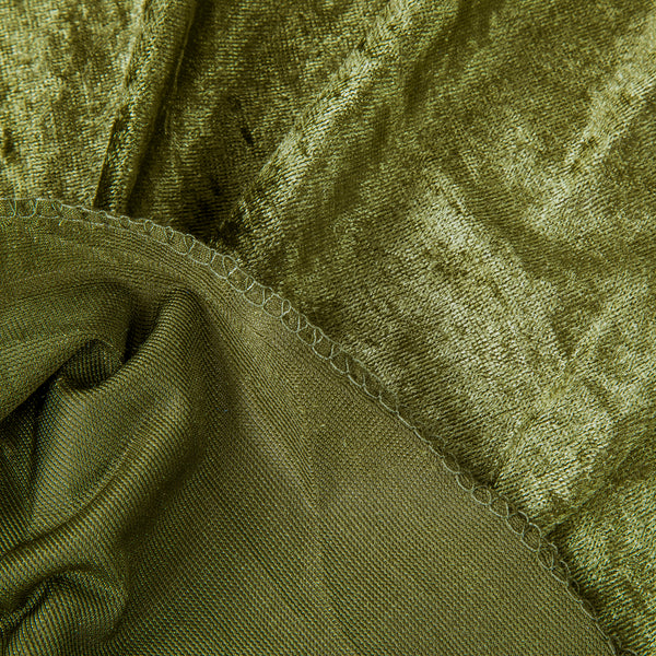 Velvet 120" Round Tablecloth - Olive Green