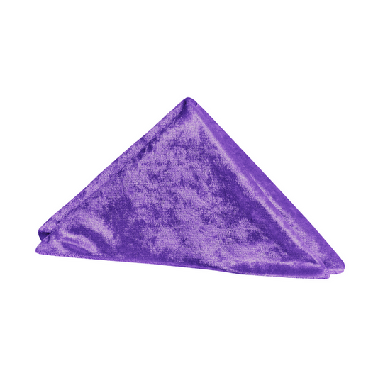 Set of 10 Velvet 20"x20" Linen Napkin - Purple
