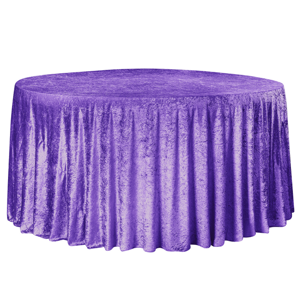 Velvet 120" Round Tablecloth - Purple