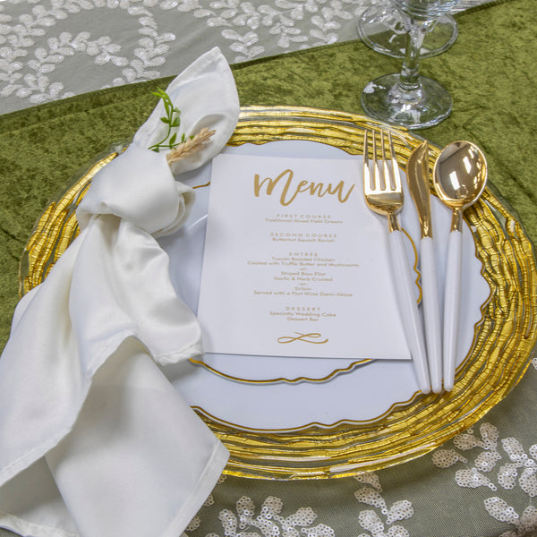 Velvet Table Runner - Olive Green