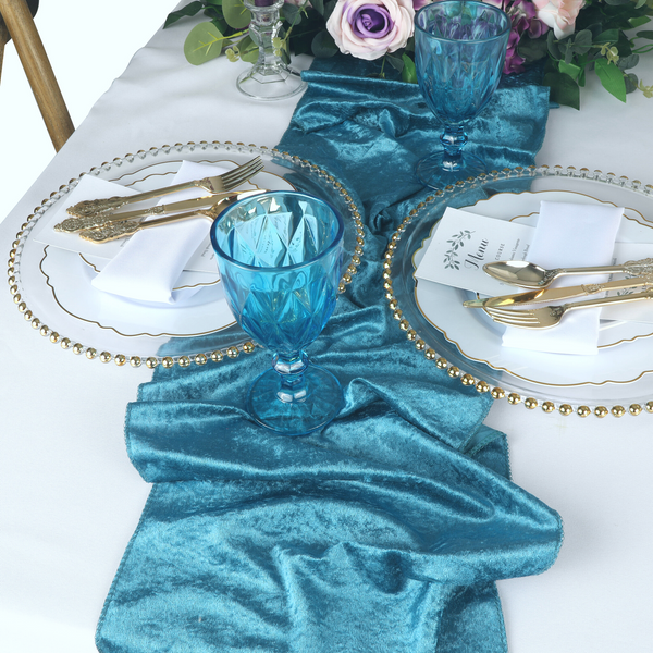 Velvet Table Runner - Dark Teal